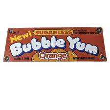 Vintage Bubble Yum Chewing Gum Sign - Porcelain Advertising Gas Pump Sign picture