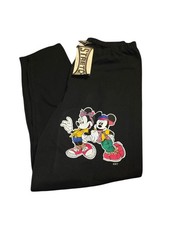 VTG 90s Mickey Unlimited Jerry Leigh NWT Black Leggings Mickey Minnie Large picture