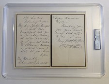 Chester A. Arthur 1880 Autograph Letter Signed - On Mourning Stationery - PSA picture