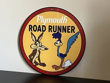 Hi Gloss Plymouth ROAD RUNNER Service Vintage  Style Metal Sign picture