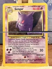Gengar 5/62 Fossil Unlimited Holo Rare Pokémon TCG 80 HP EN 1999 WOTC picture
