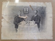 Rare 1904 Equality Print Booker T Washington Theodore Roosevelt White House... picture