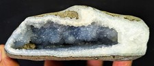 MM QUARTZ GEODE W/ CALCITE CRYSTALS MINERALS SPECIMEN picture