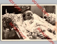 c1920 Deceased Boy Post Mortem Open Casket Dead RPPC Real Photo Postcard picture