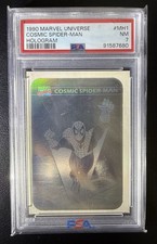 1990 MARVEL UNIVERSE HOLOGRAM #MH1 COSMIC SPIDER-MAN PSA 7 picture