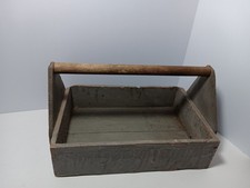 Vintage White Horse Cellar Scotch Whisky Wood Crate Box tool caddy tray picture