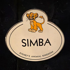 Disney Animal Kingdom Simba Cast Member Name Tag Pin Lion King WDW picture