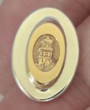 Vintage Tiffany & Co. Seabourn Club Lapel Pin 18K Gold & Sterling Silver w/Pouch picture