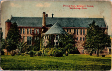Vintage Postcard OHIO Dining Hall Soldiers Home Sandusky OH Posted 1911 picture