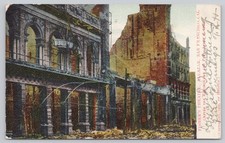 San Francisco California, Fisher's Theater Earthquake Fire Damage, VTG Postcard picture