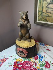 Vintage 1985 Grizzly Beer Canadian Lager Bottle Holder Bear Display Advertising  picture