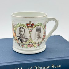 King George Queen Mary 1911 Coronation Commemorative Mug Westminster Abbey Royal picture