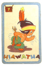 scarce 1940's HIAWATHA Walt Disney Card from DONALD DUCK game picture