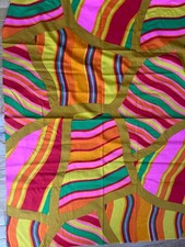Cool vintage 1960-70s Samson & Abbott vintage bright fabric 2 1/4 yards 43” W picture