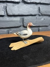 Vintage WILLIAM REINBOLD Hand Carved & Painted Wooden Pintail Duck Figurine picture