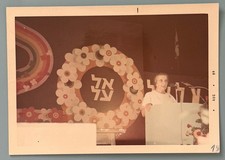 EL AL Golda Meir 1969 Vintage Color Photo Israel Prime Minister picture