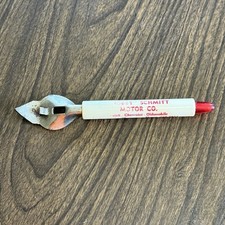 Vintage Can Bottle Opener Nobby Schmitt Motor Co. Chevrolet picture