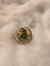 19th-century pinback button for Stahl's Puncture Proof Tires Bicycles picture
