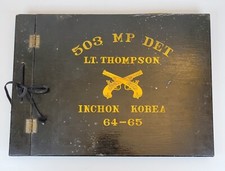 1964-65 Inchon Korea US Military Soldiers Scrapbook ~ Many Photos ~ Some Damage picture