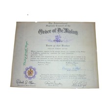 1974 Order of DeMolay Masonic Certificate Oxford Ohio Phillip Meyer Ephemera picture