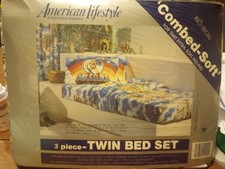 NOS American Lifestyle 3-piece Twin Bed Set Brand New Vintage Never Used picture