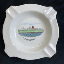 Ocean Liner Collectible Ashtrays Salisbury Bone China RMS Franconia Cunard Line picture