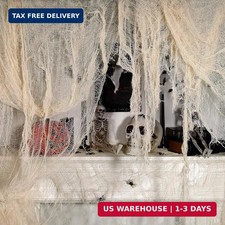 320 x 80 in Halloween Creepy Cloth for Yard and Outdoor Decorations,Beige picture