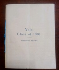 RARE Yale Class of 1881 Record Booklet - Early Black Graduate John W Manning picture
