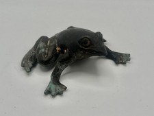 Dark Patinated Bronze Frog Paperweight picture