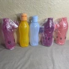 NEW Tupperware Eco+ Small Eco Water Bottles 16 oz / 500 ml SET of FIVE picture