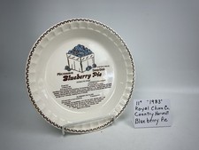 Royal China Blueberry Pie Recipe Plate Country Harvest Deep Dish Vintage 1983 US picture