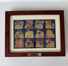 Disney Characters Pin Sweet Kisses LE 2003 Calendar 12 Pieces Japan Ariel Belle picture