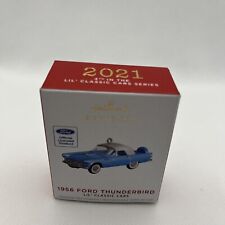 Hallmark Ornament 2021 Miniature 1956 Ford Thunderbird Metal Car Blue HM picture