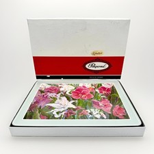 Vintage Pimpernel Eden Floral Placemats Set of 6 Cork Back England Cottage w/Box picture