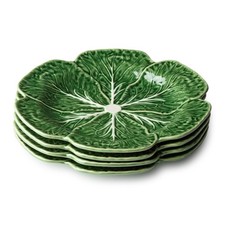 Le Jardin Green Cabbage Plates - Dinner, SET OF FOUR -11
