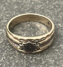Vintage Harley Davidson 10K Yellow Gold Ring Size 6.5 picture