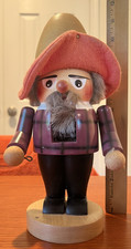 Rare STEINBACH Volkskunst German🔴Nutcracker CHUBBY FLY FISHER Fisherman Fishing picture