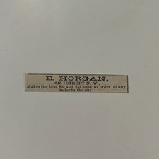 E Horgan $20 & $25 Suits 615 I St NW 1881 Washington DC Clipping TAJ8-S40 picture