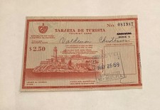 Cuba Tourist Card 1959 F4 picture