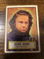 1952 Topps Look n See Trading Card #75 Elias Howe Inventor picture