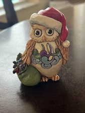 Jim Shore Heartwood Creek - Christmas Santa Owl Bag of Toys - Figurine picture