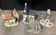 Vintage Lot of 4 David Winter Cottages England- 1983 1985 Great Britain Statues picture