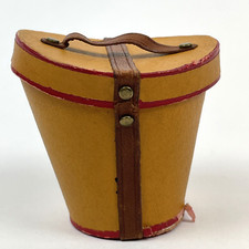 Vintage Candy Container Hat Box Leather Luggage 2