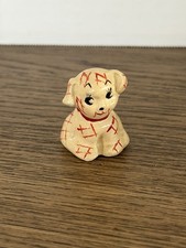 Vintage Miniature Patchwork Puppy Kitschy Red Brown Cute picture