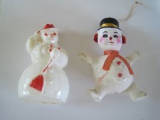 Celluloid Snowmen Vintage 3