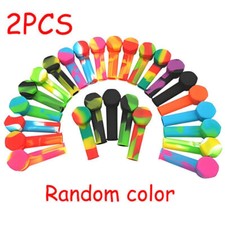 Silicone Pipe With Cap & Stainless Steel Bowl New Lot Of 2/4/5/10 Mixed Color picture