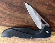 RARE BUCK 464 Special Knife Black Composite Handle 420 Stainless Steel picture