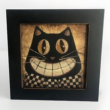 Folk Art By David Whimsical Cat Big Smile Signed David With A C In A Circle picture