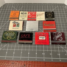 Vintage Matchbooks Lot Beverly Hills Cafe Swiss Tinder Box Glass Menagerie Tiki picture