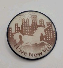 VINTAGE 1975 I Love New York Unicorn City LENTICULAR 2.5